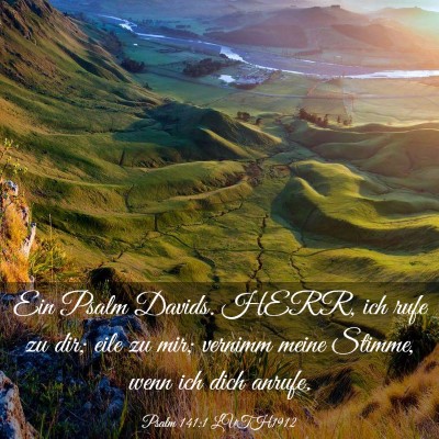 Picture 03 - Psalm 141:1 LUTH1912 - Ein Psalm Davids. HERR, ich rufe zu dir; eile zu - Bible Verse Picture