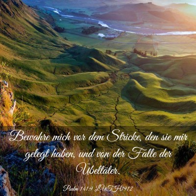 Picture 03 - Psalm 141:9 LUTH1912 - Bewahre mich vor dem Stricke, den sie mir gelegt - Bible Verse Picture
