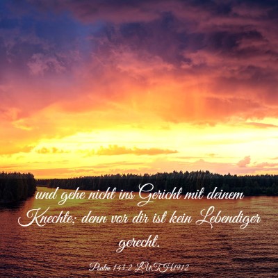 Picture 03 - Psalm 143:2 LUTH1912 - und gehe nicht ins Gericht mit deinem Knechte; - Bible Verse Picture