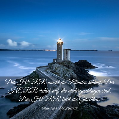 Picture 03 - Psalm 146:8 LUTH1912 - Der HERR macht die Blinden sehend. Der HERR - Bible Verse Picture