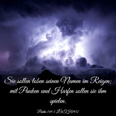 Picture 03 - Psalm 149:3 LUTH1912 - Sie sollen loben seinen Namen im Reigen; mit - Bible Verse Picture