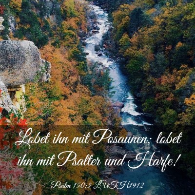 Picture 03 - Psalm 150:3 LUTH1912 - Lobet ihn mit Posaunen; lobet ihn mit Psalter und - Bible Verse Picture