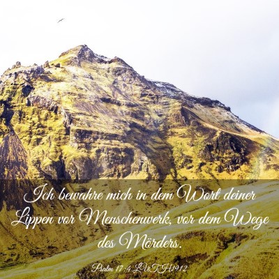 Picture 03 - Psalm 17:4 LUTH1912 - Ich bewahre mich in dem Wort deiner Lippen vor - Bible Verse Picture