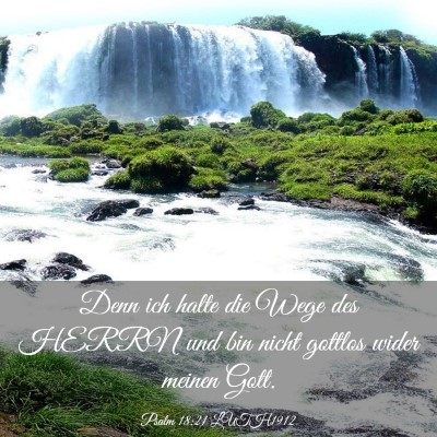 Picture 03 - Psalm 18:21 LUTH1912 - Denn ich halte die Wege des HERRN und bin nicht - Bible Verse Picture