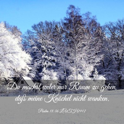 Picture 03 - Psalm 18:36 LUTH1912 - Du machst unter mir Raum zu gehen, daß meine - Bible Verse Picture