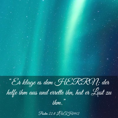 Picture 03 - Psalm 22:8 LUTH1912 - “Er klage es dem HERRN; der helfe ihm aus und - Bible Verse Picture