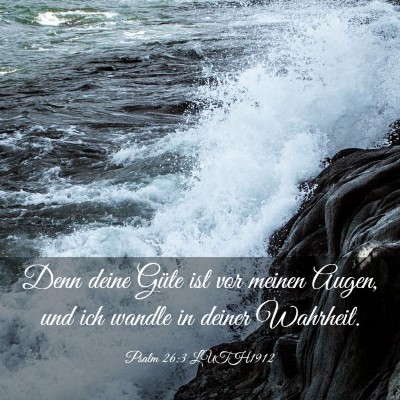 Picture 03 - Psalm 26:3 LUTH1912 - Denn deine Güte ist vor meinen Augen, und ich - Bible Verse Picture