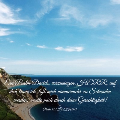 Picture 03 - Psalm 31:1 LUTH1912 - Ein Psalm Davids, vorzusingen. HERR, auf dich - Bible Verse Picture