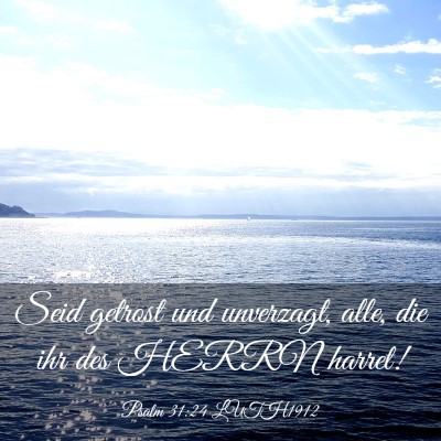 Picture 03 - Psalm 31:24 LUTH1912 - Seid getrost und unverzagt, alle, die ihr des - Bible Verse Picture