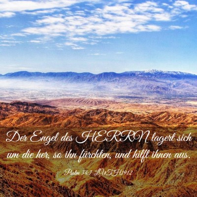 Picture 03 - Psalm 34:7 LUTH1912 - Der Engel des HERRN lagert sich um die her, so - Bible Verse Picture