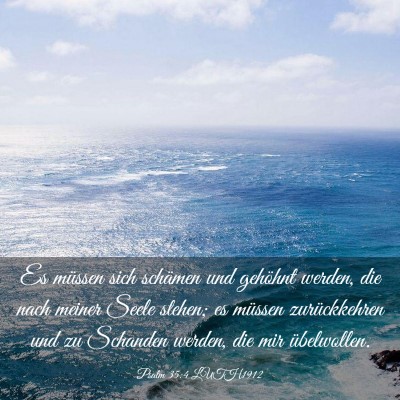 Picture 03 - Psalm 35:4 LUTH1912 - Es müssen sich schämen und gehöhnt werden, die - Bible Verse Picture