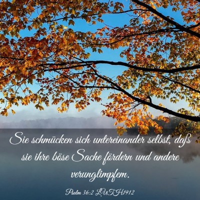 Picture 03 - Psalm 36:2 LUTH1912 - Sie schmücken sich untereinander selbst, daß - Bible Verse Picture