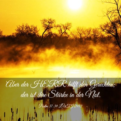 Picture 03 - Psalm 37:39 LUTH1912 - Aber der HERR hilft den Gerechten; der ist ihre - Bible Verse Picture