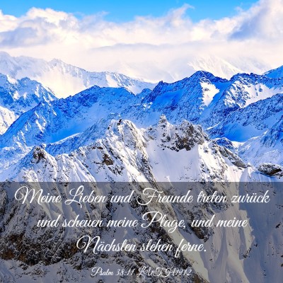 Picture 03 - Psalm 38:11 LUTH1912 - Meine Lieben und Freunde treten zurück und - Bible Verse Picture