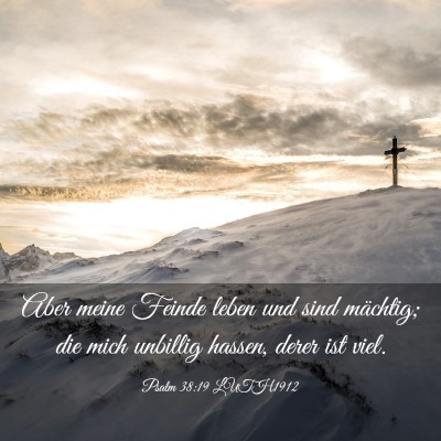 Picture 03 - Psalm 38:19 LUTH1912 - Aber meine Feinde leben und sind mächtig; die - Bible Verse Picture