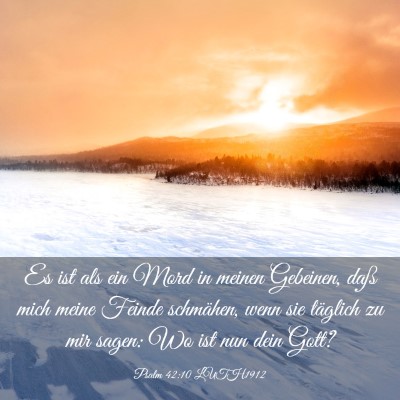 Picture 03 - Psalm 42:10 LUTH1912 - Es ist als ein Mord in meinen Gebeinen, daß mich - Bible Verse Picture