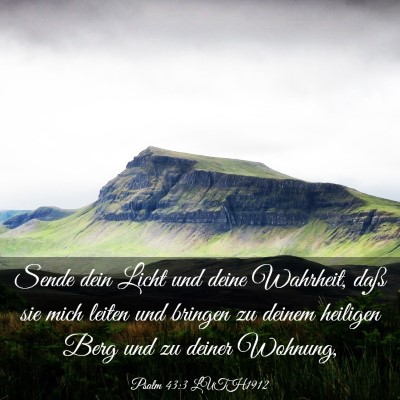 Picture 03 - Psalm 43:3 LUTH1912 - Sende dein Licht und deine Wahrheit, daß sie - Bible Verse Picture