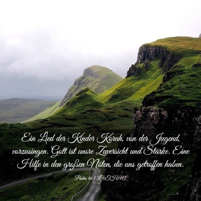Picture 03 - Psalm 46:1 LUTH1912 - Ein Lied der Kinder Korah, von der Jugend, - Bible Verse Picture