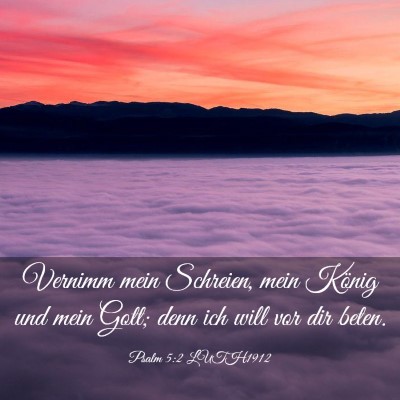 Picture 03 - Psalm 5:2 LUTH1912 - Vernimm mein Schreien, mein König und mein Gott; - Bible Verse Picture