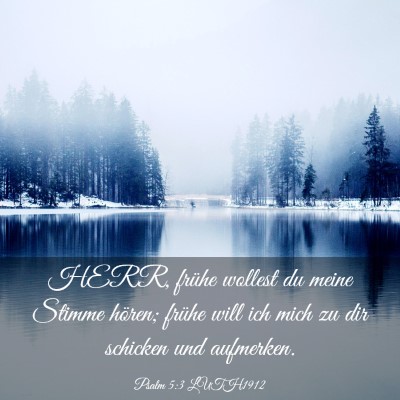 Picture 03 - Psalm 5:3 LUTH1912 - HERR, frühe wollest du meine Stimme hören; - Bible Verse Picture