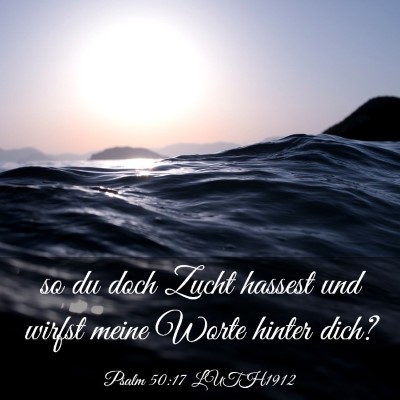 Picture 03 - Psalm 50:17 LUTH1912 - so du doch Zucht hassest und wirfst meine Worte - Bible Verse Picture