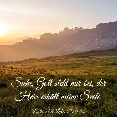 Picture 03 - Psalm 54:4 LUTH1912 - Siehe, Gott steht mir bei, der Herr erhält meine - Bible Verse Picture