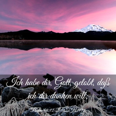 Picture 03 - Psalm 56:12 LUTH1912 - Ich habe dir, Gott, gelobt, daß ich dir danken - Bible Verse Picture