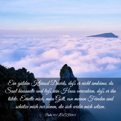 Picture 03 - Psalm 59:1 LUTH1912 - Ein gülden Kleinod Davids, daß er nicht - Bible Verse Picture