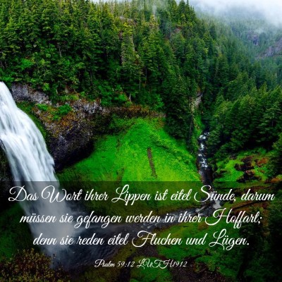 Picture 03 - Psalm 59:12 LUTH1912 - Das Wort ihrer Lippen ist eitel Sünde, darum - Bible Verse Picture