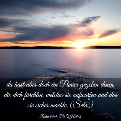 Picture 03 - Psalm 60:4 LUTH1912 - du hast aber doch ein Panier gegeben denen, die - Bible Verse Picture