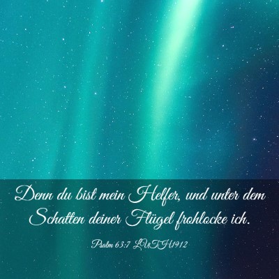 Picture 03 - Psalm 63:7 LUTH1912 - Denn du bist mein Helfer, und unter dem Schatten - Bible Verse Picture
