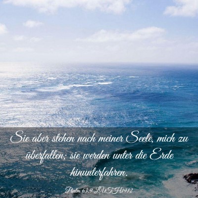 Picture 03 - Psalm 63:9 LUTH1912 - Sie aber stehen nach meiner Seele, mich zu - Bible Verse Picture