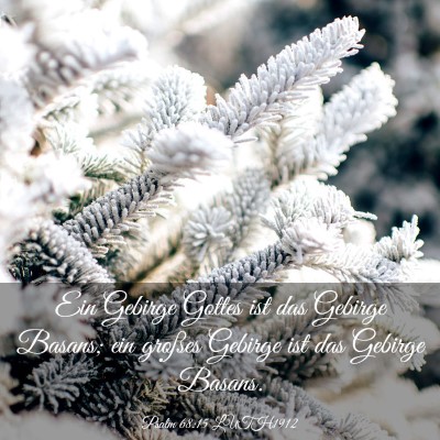 Picture 03 - Psalm 68:15 LUTH1912 - Ein Gebirge Gottes ist das Gebirge Basans; ein - Bible Verse Picture