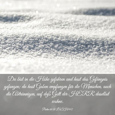 Picture 03 - Psalm 68:18 LUTH1912 - Du bist in die Höhe gefahren und hast das - Bible Verse Picture