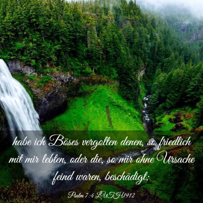 Picture 03 - Psalm 7:4 LUTH1912 - habe ich Böses vergolten denen, so friedlich mit - Bible Verse Picture