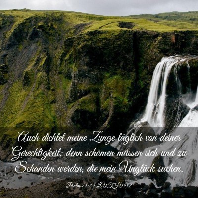 Picture 03 - Psalm 71:24 LUTH1912 - Auch dichtet meine Zunge täglich von deiner - Bible Verse Picture