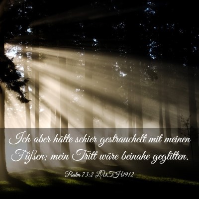 Picture 03 - Psalm 73:2 LUTH1912 - Ich aber hätte schier gestrauchelt mit meinen - Bible Verse Picture