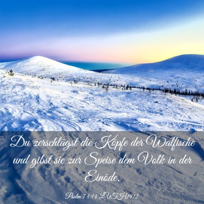 Picture 03 - Psalm 74:14 LUTH1912 - Du zerschlägst die Köpfe der Walfische und - Bible Verse Picture