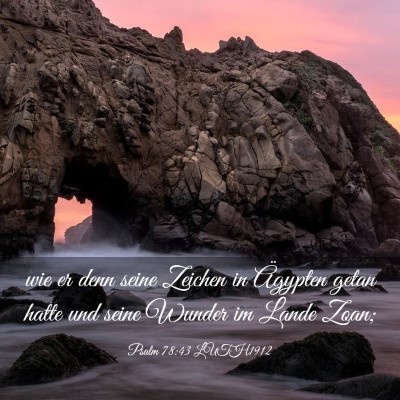 Picture 03 - Psalm 78:43 LUTH1912 - wie er denn seine Zeichen in Ägypten getan hatte - Bible Verse Picture