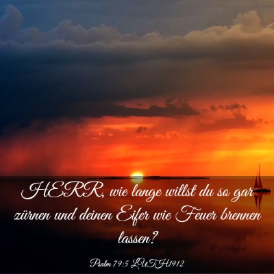 Picture 03 - Psalm 79:5 LUTH1912 - HERR, wie lange willst du so gar zürnen und - Bible Verse Picture