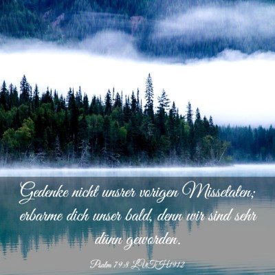 Picture 03 - Psalm 79:8 LUTH1912 - Gedenke nicht unsrer vorigen Missetaten; erbarme - Bible Verse Picture