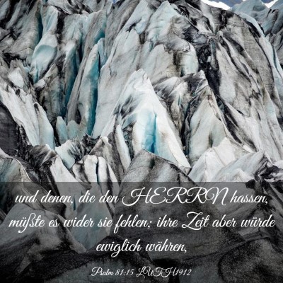 Picture 03 - Psalm 81:15 LUTH1912 - und denen, die den HERRN hassen, müßte es wider - Bible Verse Picture