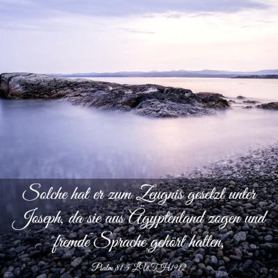 Picture 03 - Psalm 81:5 LUTH1912 - Solche hat er zum Zeugnis gesetzt unter Joseph, - Bible Verse Picture