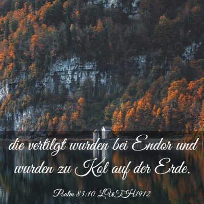 Picture 03 - Psalm 83:10 LUTH1912 - die vertilgt wurden bei Endor und wurden zu Kot - Bible Verse Picture
