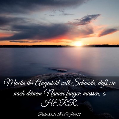 Picture 03 - Psalm 83:16 LUTH1912 - Mache ihr Angesicht voll Schande, daß sie nach - Bible Verse Picture