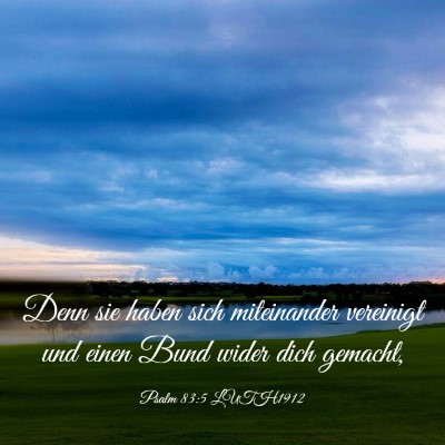 Picture 03 - Psalm 83:5 LUTH1912 - Denn sie haben sich miteinander vereinigt und - Bible Verse Picture