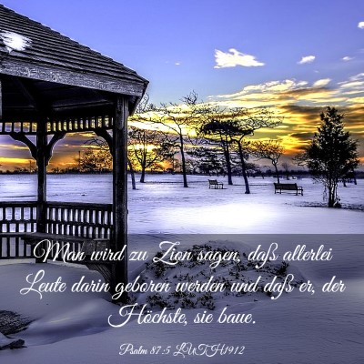 Picture 03 - Psalm 87:5 LUTH1912 - Man wird zu Zion sagen, daß allerlei Leute darin - Bible Verse Picture