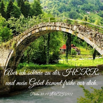 Picture 03 - Psalm 88:13 LUTH1912 - Aber ich schreie zu dir, HERR, und mein Gebet - Bible Verse Picture