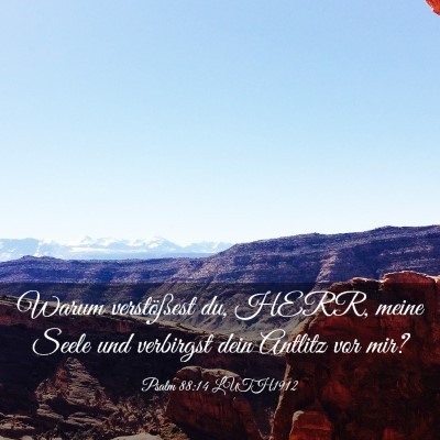 Picture 03 - Psalm 88:14 LUTH1912 - Warum verstößest du, HERR, meine Seele und - Bible Verse Picture