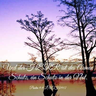 Picture 03 - Psalm 9:9 LUTH1912 - Und der HERR ist des Armen Schutz, ein Schutz in - Bible Verse Picture